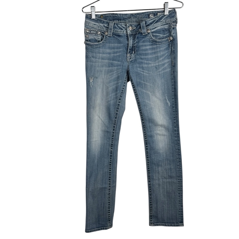 Miss Me Straight Leg Embellished Jeans, Size 29